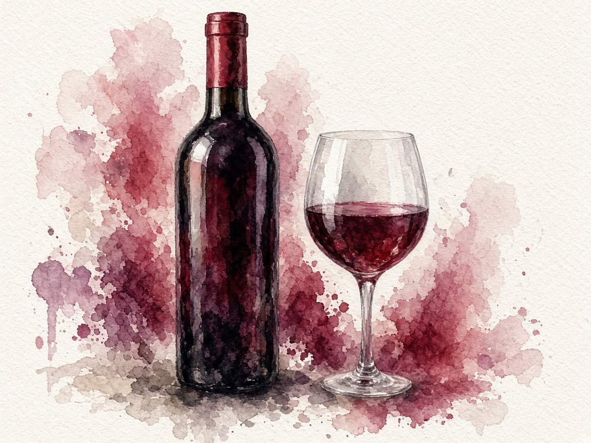 Nature morte di vino dipinte in movimento